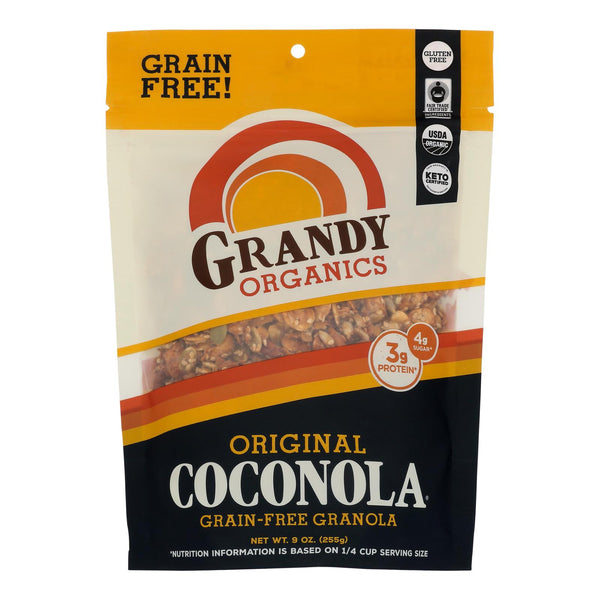 Grandy Oats Organic Granola - Original Coconola - Case of 6 - 9 Ounce