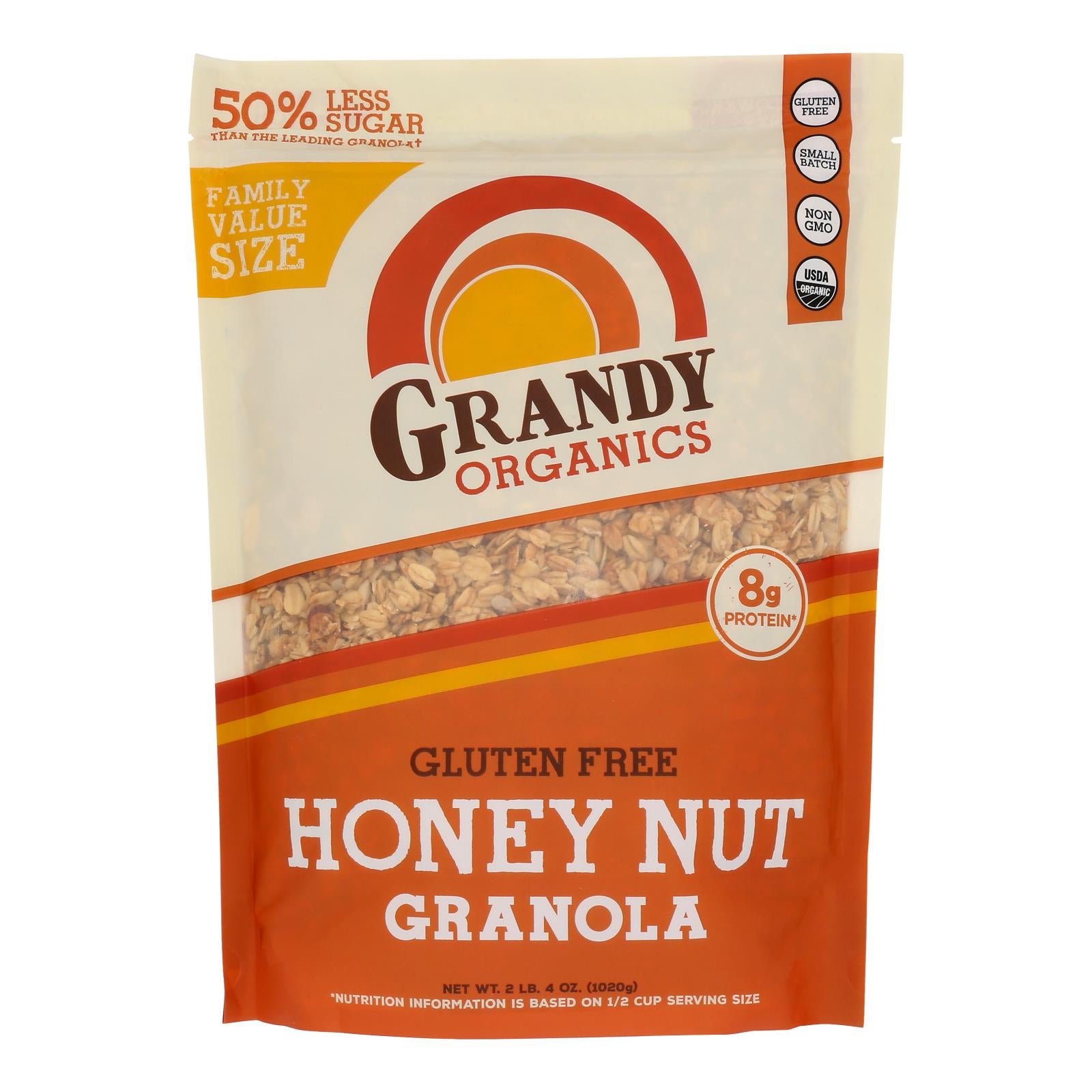 Grandyoats Granola Gluten-Free Honey Nut  - Case of 4 - 36 Ounce