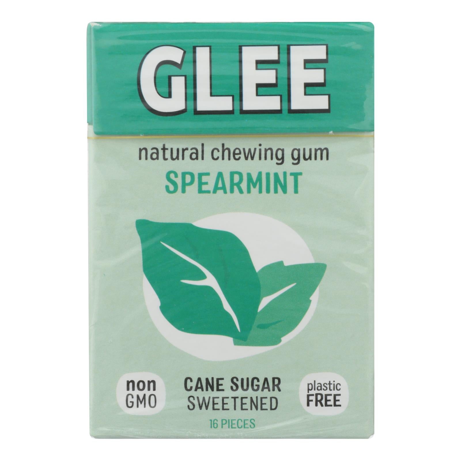 Glee Gum Chewing Gum - Spearmint - Case of 12 - 16 Pieces