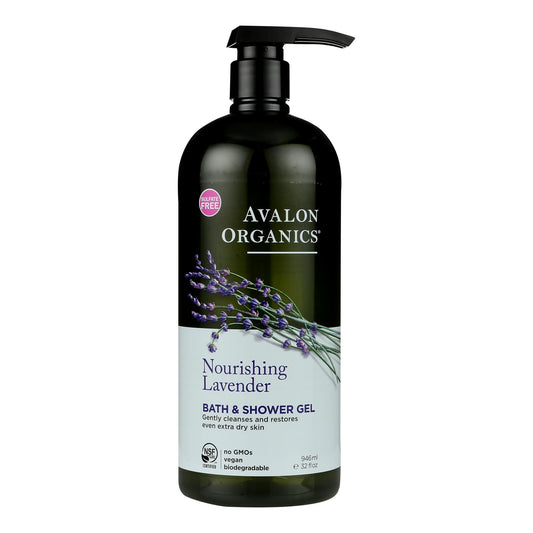 Avalon Organics Bath and Shower Gel Lavender - 32 fl Ounce