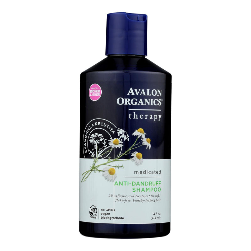 Avalon Active Organics Shampoo - Anti Dandruff - 14 Ounce