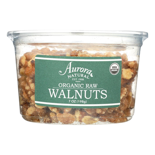 Aurora Natural Products - Organic Raw Walnuts - Case of 12 - 7 Ounce.