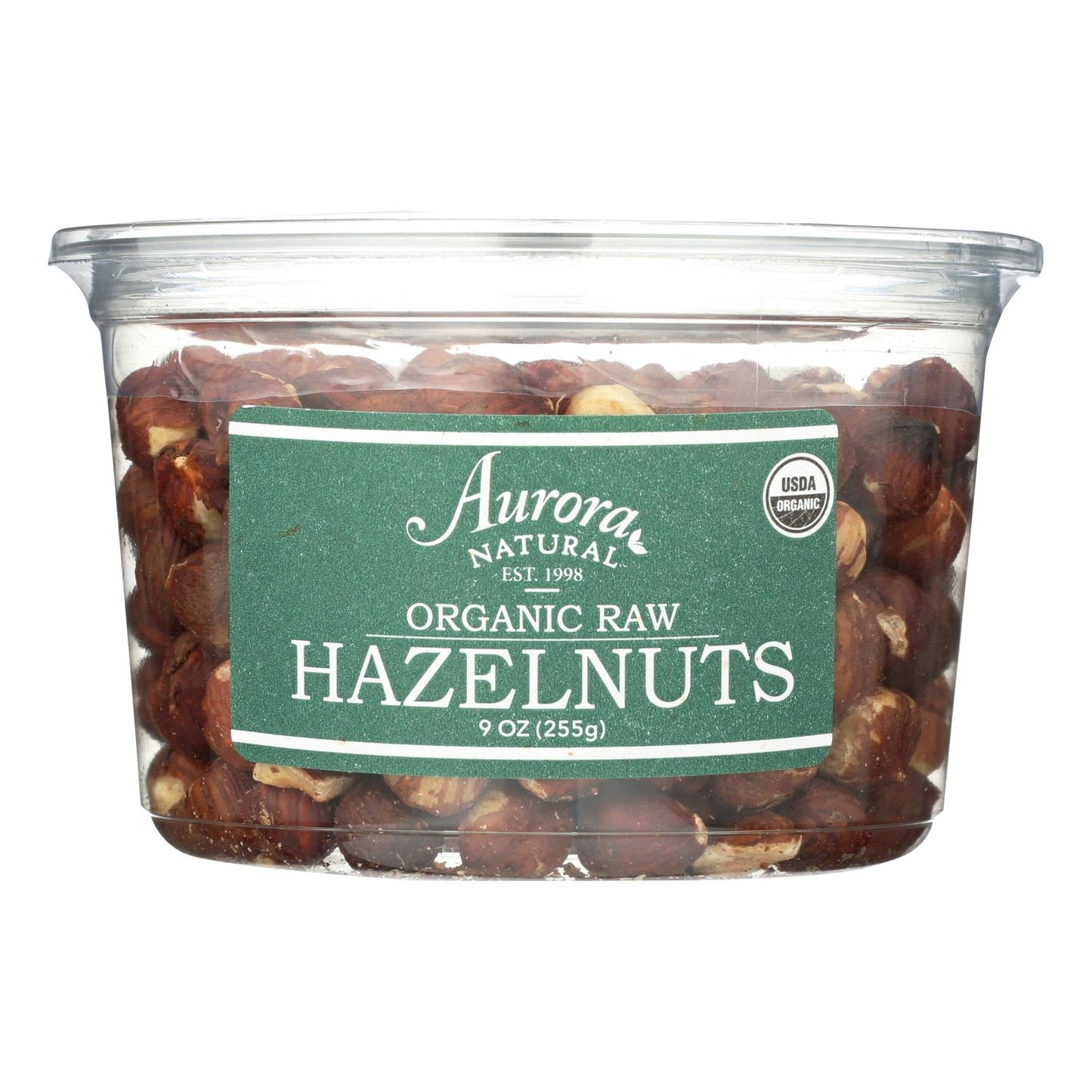 Aurora Natural Products - Organic Raw Hazelnuts - Case of 12 - 9 Ounce.