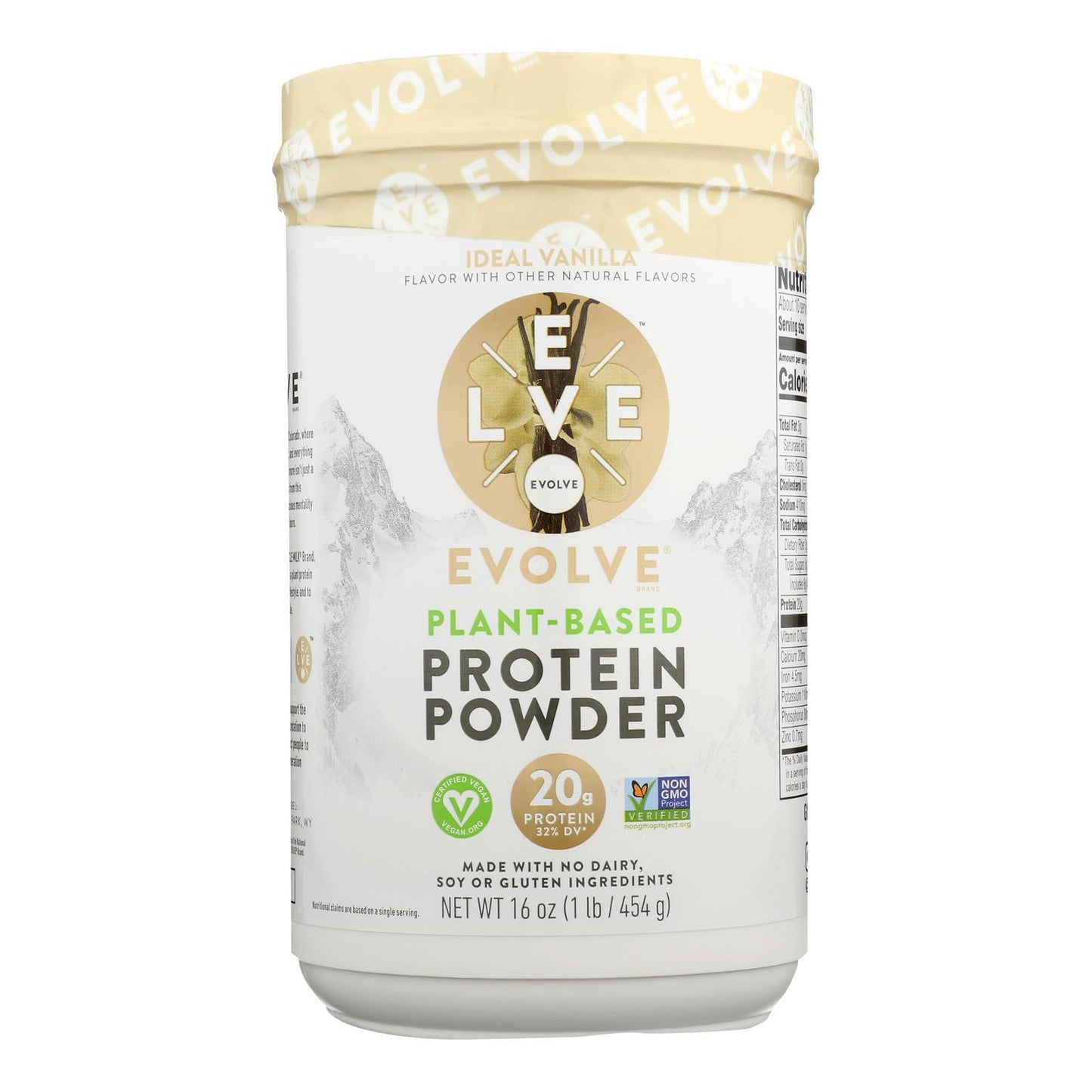 Evolve Real Plant-Powered Ideal Vanilla Protein Powder  - 1 Each - 16 Ounce