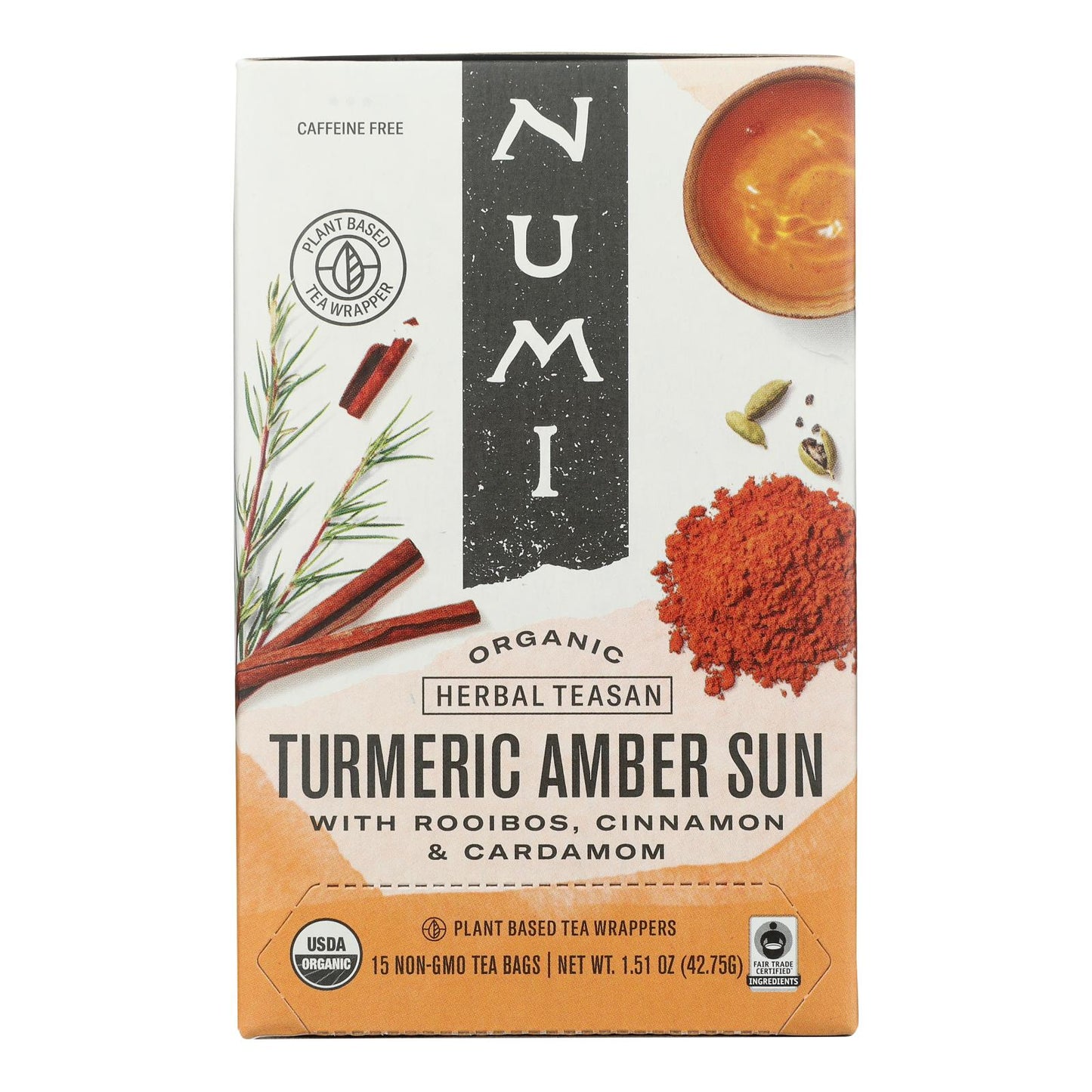 Numi Tea - Tea Turmeric Amber Sun - Case of 6-15 BAG