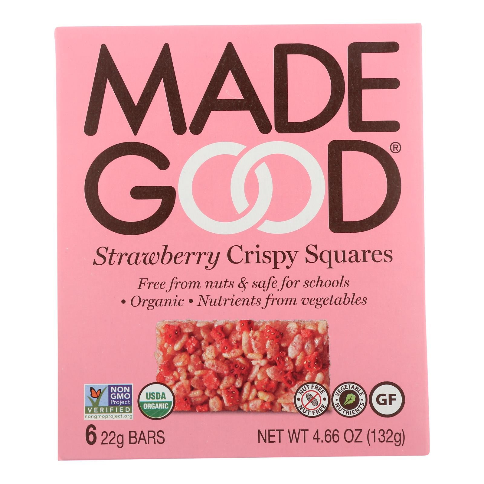 Made Good - Crispy Sqrs Straw - Case of 6 - 4.68 Ounce