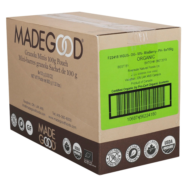 Madegood Mixed Berry Granola Minis, 1 Count - 6 Per Case.