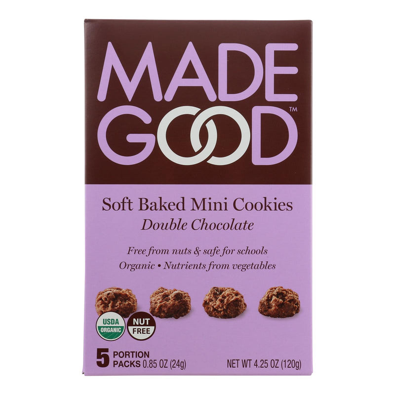 Made Good Soft Baked Mini Cookies - Double Chocolate - Case of 6 - 4.25 Ounce.