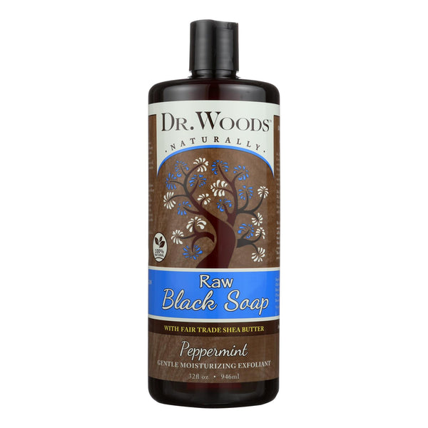 Dr. Woods Naturals Black Soap - Shea Vision - Peppermint - 32 Ounce