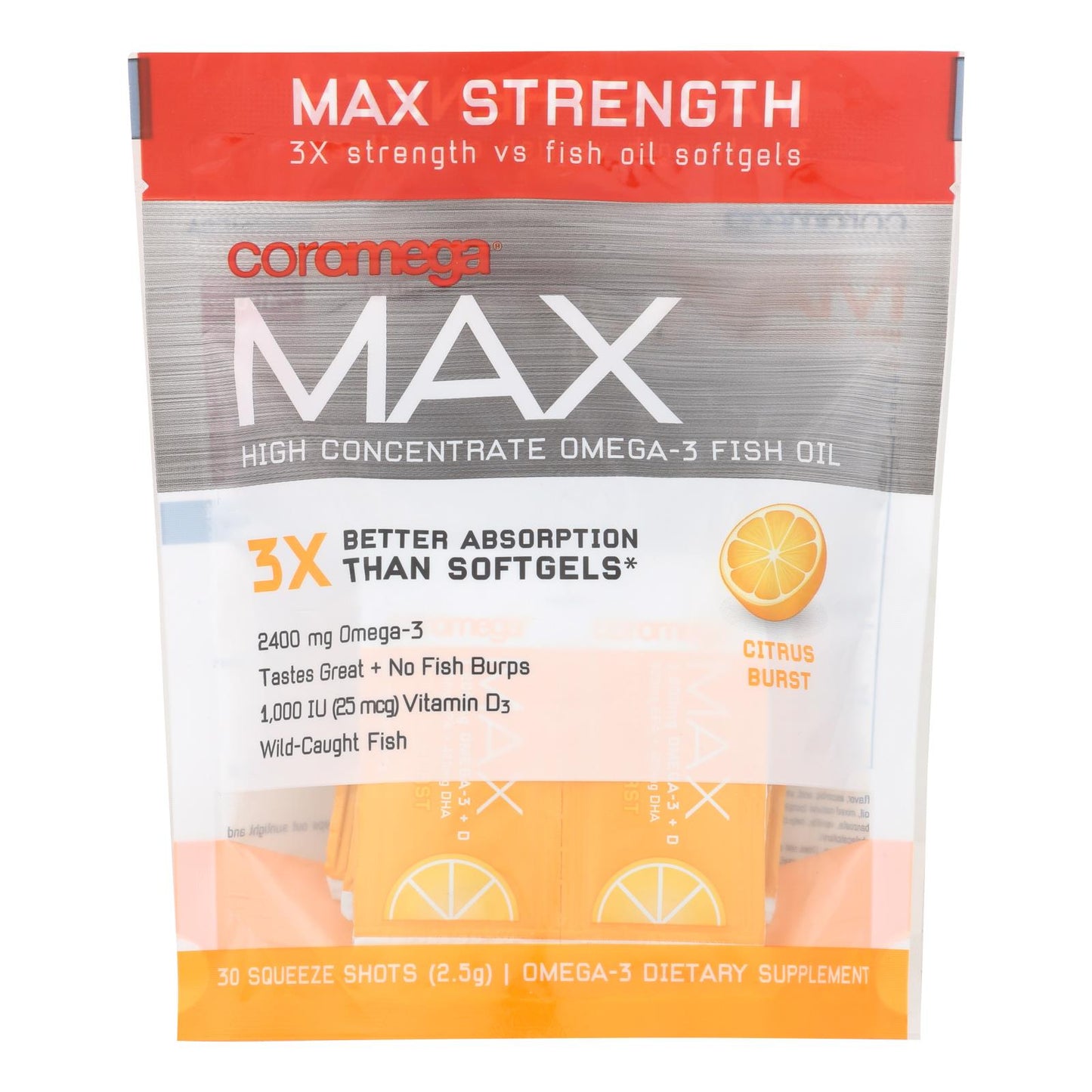 The Coromega Company - Max Omega 3 Citrus Burst - 1 Each - 30 Count