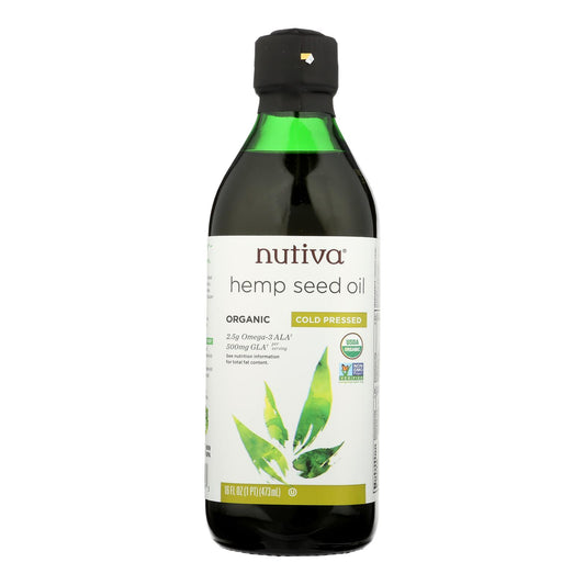 Nutiva Hemp Oil, Cold-Pressed  - 1 Each - 16 Fluid Ounce