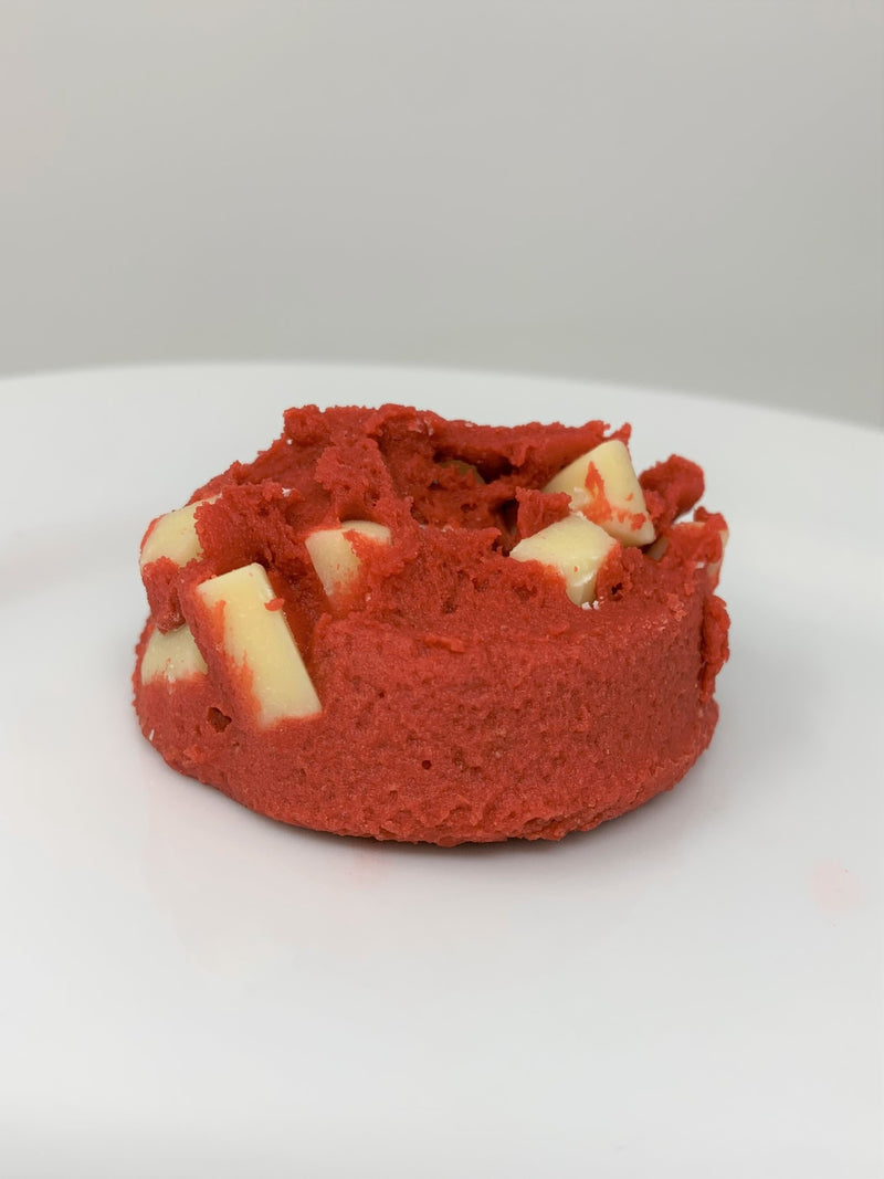 Aphrodite Divine Confections Red Velvet Cookie Dough Puck 1.4 Ounce Size - 112 Per Case.