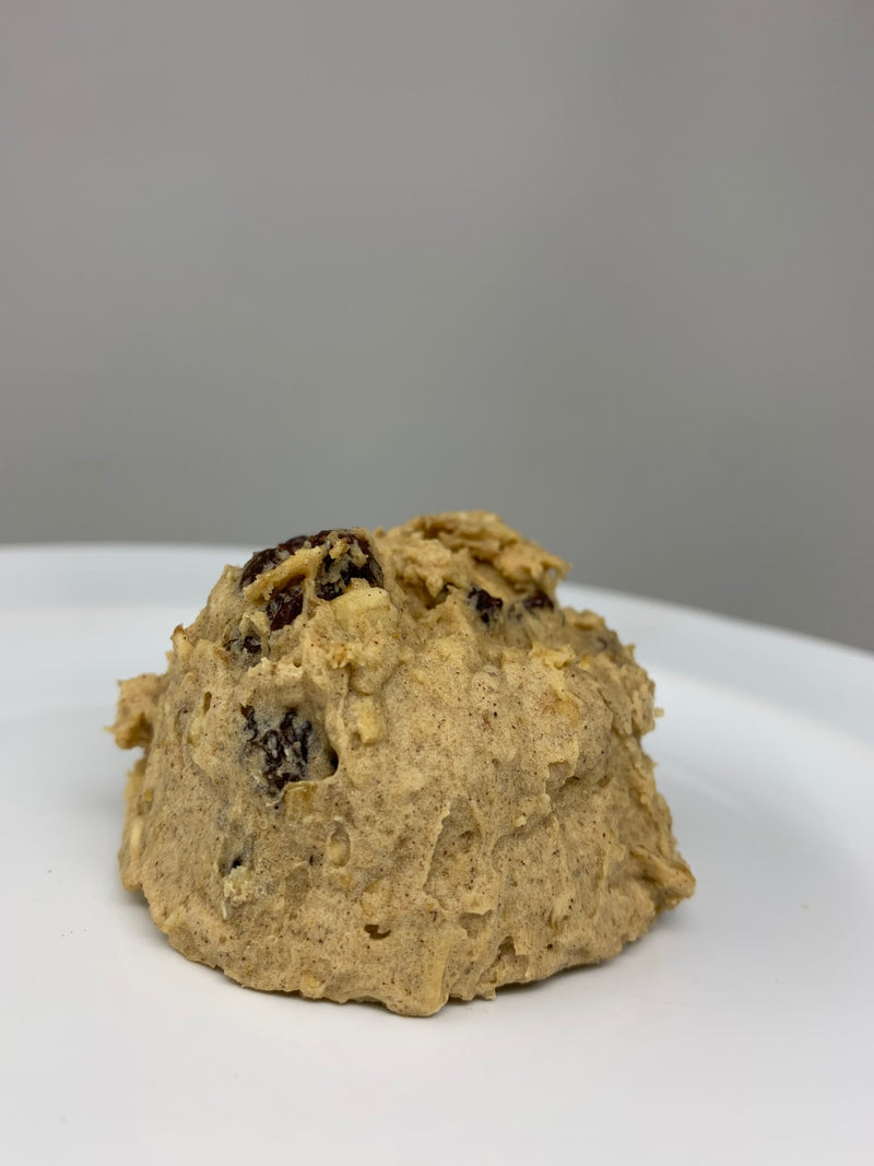 Aphrodite Divine Confections Oatmeal Raisincookie Dough Puck 2 Ounce Size - 84 Per Case.