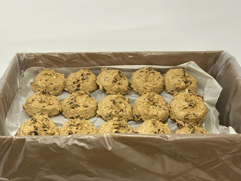 Aphrodite Divine Confections Oatmeal Raisincookie Dough Puck 2.5 Ounce Size - 60 Per Case.