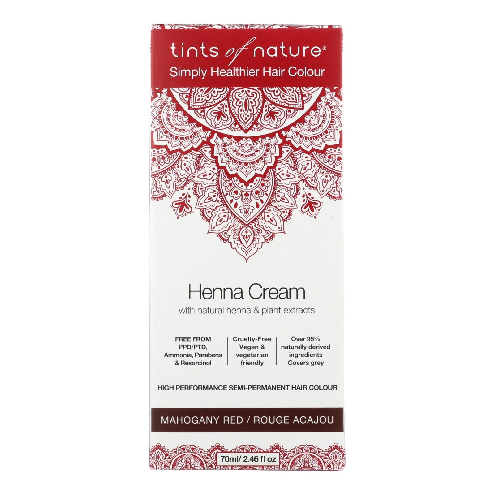 Tints Of Nature - Henna Cream Mahogany Red - 2.46 Fluid Ounce