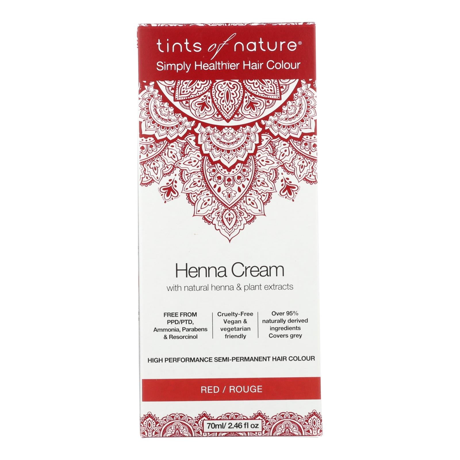 Tints Of Nature - Henna Cream Red - 2.46 Fluid Ounce