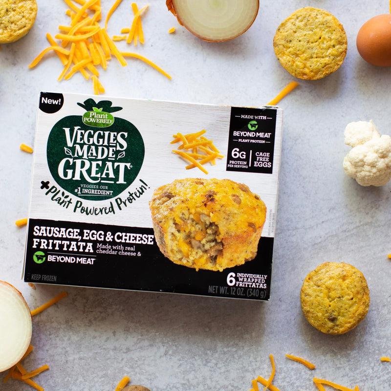 Veggie Made Great Sausage Egg & Cheese Frittata 12 Ounce Size - 8 Per Case.