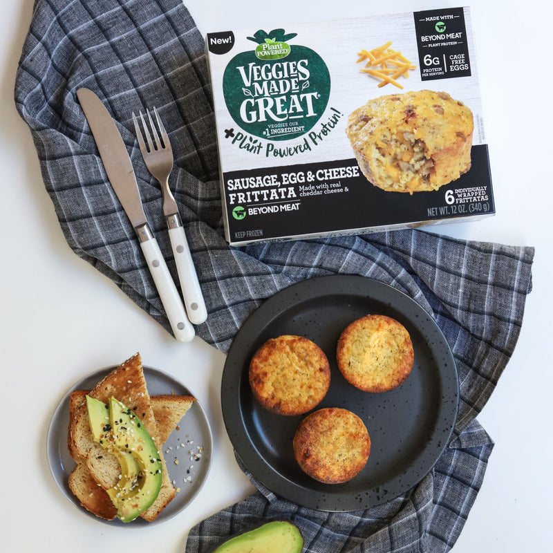 Veggie Made Great Sausage Egg & Cheese Frittata 12 Ounce Size - 8 Per Case.