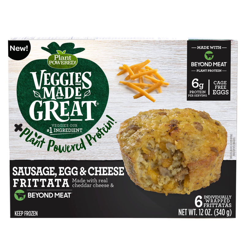 Veggie Made Great Sausage Egg & Cheese Frittata 12 Ounce Size - 8 Per Case.