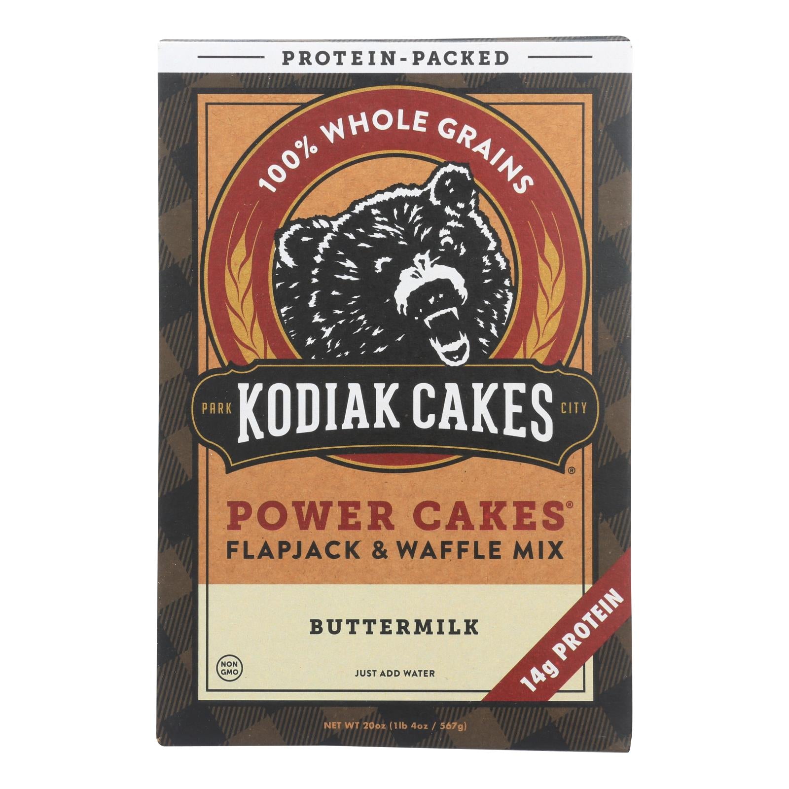 Kodiak Cakes Power Cakes Flapjack & Waffle Mix - Case of 6 - 20 Ounce