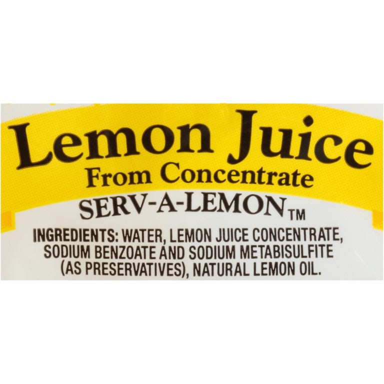 Portion Pac Single Serve Lemon Juice 4 Gram Packets 200 Per Case