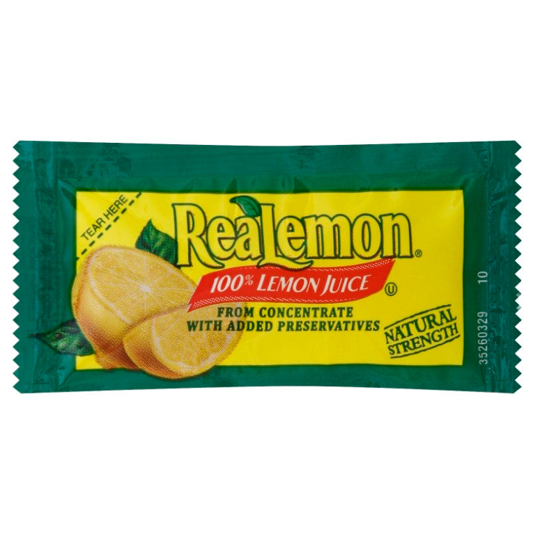 REALEMON Single Serve Lemon Juice 4 gr. 200 Per Case