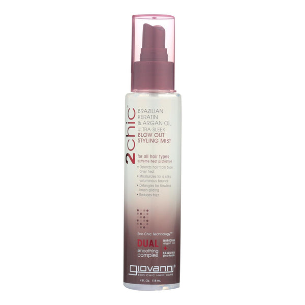 Giovanni 2chic Blow Out Styling Mist with Brazilian Keratin and Argan Oil - 4 fl Ounce