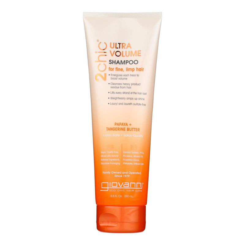 Giovanni Hair Care Products 2chic Shampoo - Ultra-Volume Tangerine and Papaya Butter - 8.5 fl Ounce