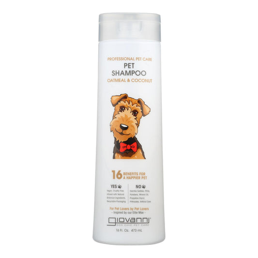 Giovanni Hair Care Products - Pet Shampoo Oatmeal & Coconut - 1 Each-16 Fluid Ounce