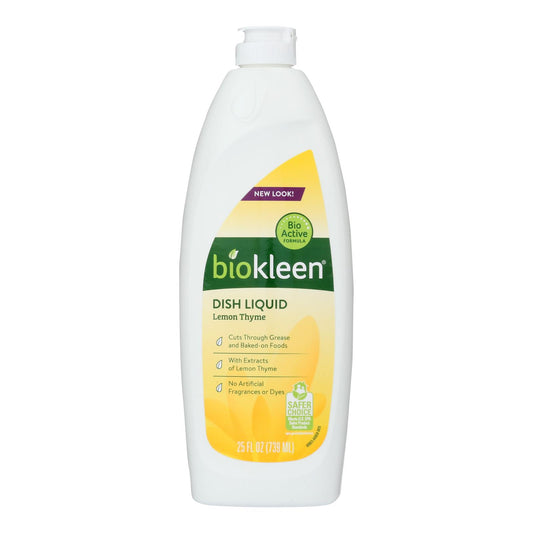 Biokleen Dish Liquid - Natural - Lemon Thyme - 25 Ounce - Case of 6