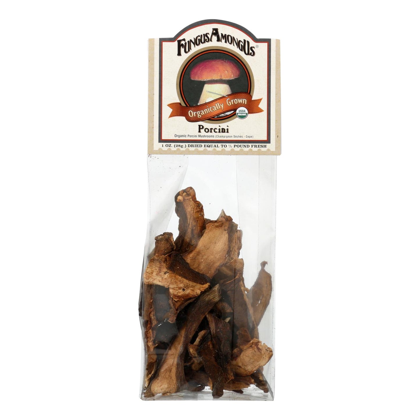 Fungus Among Us Organic Porcini Mushrooms - Mushrooms - Case of 8 - 1 Ounce.