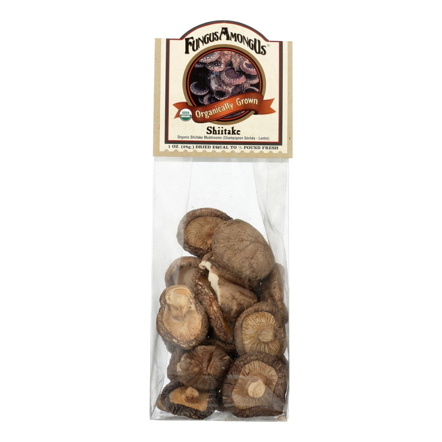 Fungus Among Us Mushrooms - Organic - Dried - Shiitake - 1 Ounce - case of 8