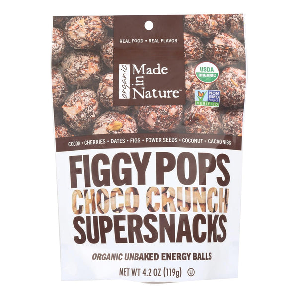 Made in Nature Figgy Pops - Choco Crunch - Case of 6 - 4.2 Ounce