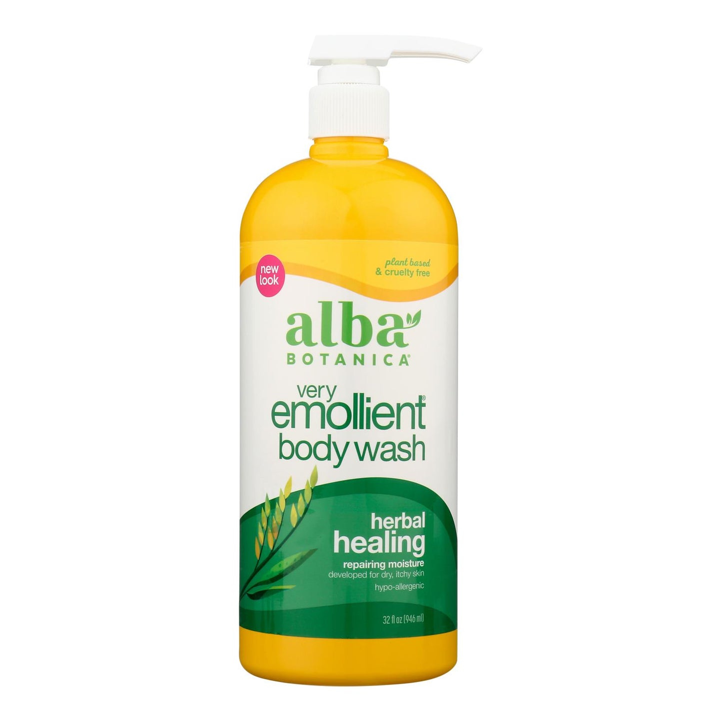 Alba Botanica - Very Emollient Bath and Shower Gel - Herbal Healing - 32 fl Ounce