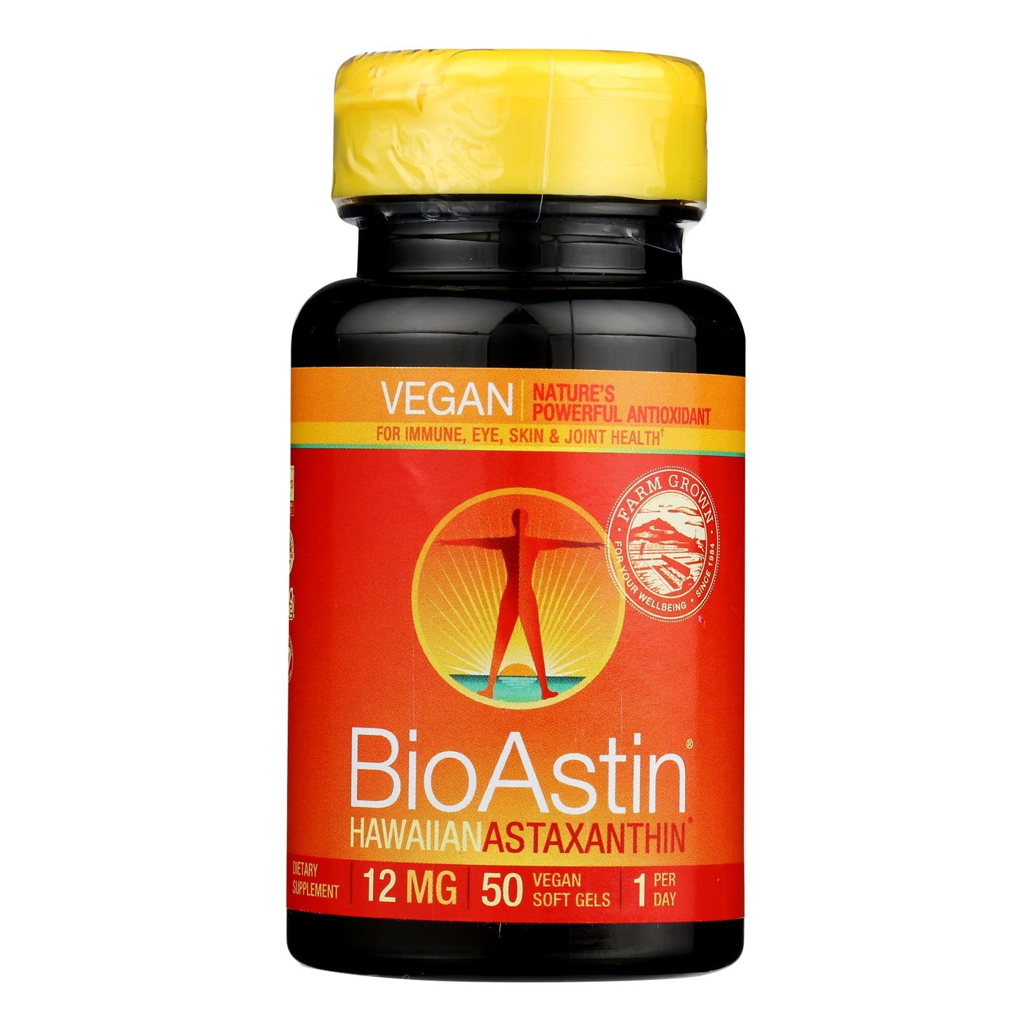 Nutrex Hawaii BioAstin - Hawaiian Astaxanthin - Vegetarian - 12 mg - 50 Vegetarian Gelcaps