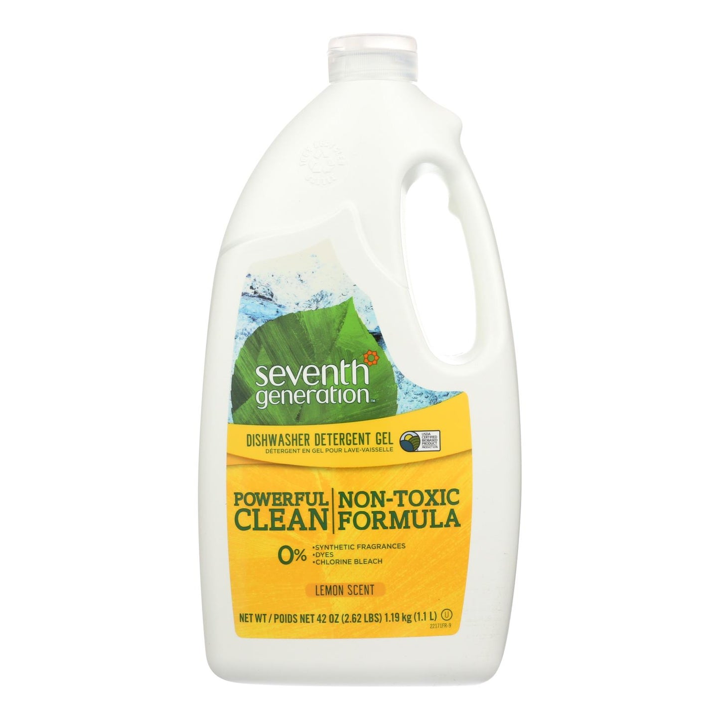 Seventh Generation Auto Dishwasher Gel - Lemon - Case of 6 - 42 Fl Ounce.