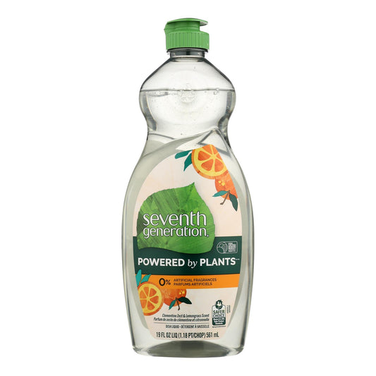 Seventh Generation - Dish Liquid Lemongrass Clementine - Case of 6-19 Fluid Ounce