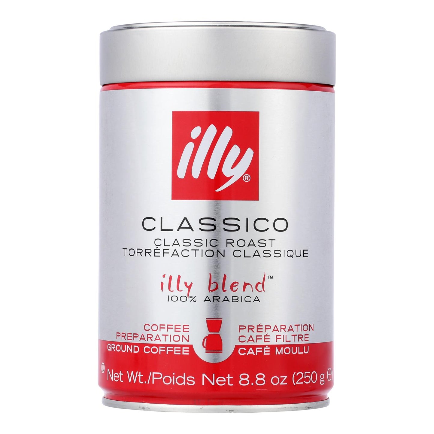 Illy Caffe Coffee Coffee - Drip - Ground - Medium Roast - 8.8 Ounce - case of 6