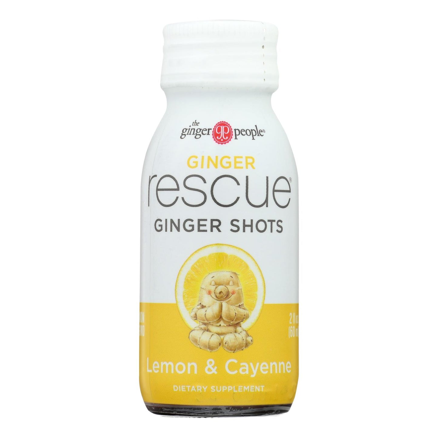 Ginger People - Ginger Shot Rescue Lemon Cynn - Case of 12 - 2 Fluid Ounce