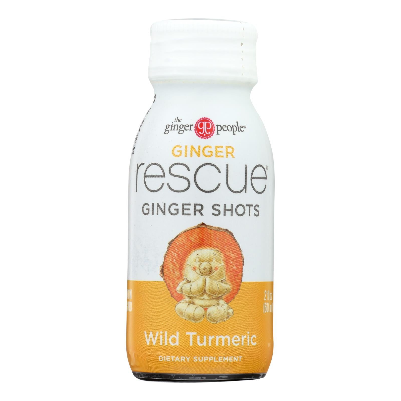 Ginger People - Ginger Shot Rescue Tumeric - Case of 12 - 2 Fluid Ounce
