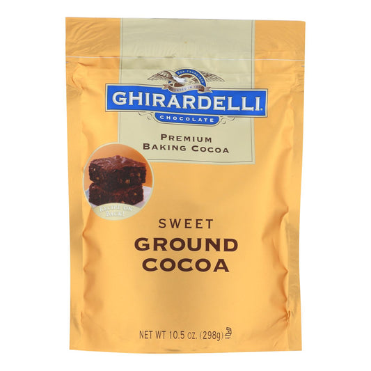 Ghirardelli Baking Cocoa - Premium - Sweet Ground - 10.5 Ounce - case of 6