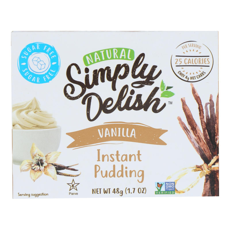 Simply Delish Pudding Mix - Vanilla - Sugar Free - Case of 6 - 1.7 Ounce