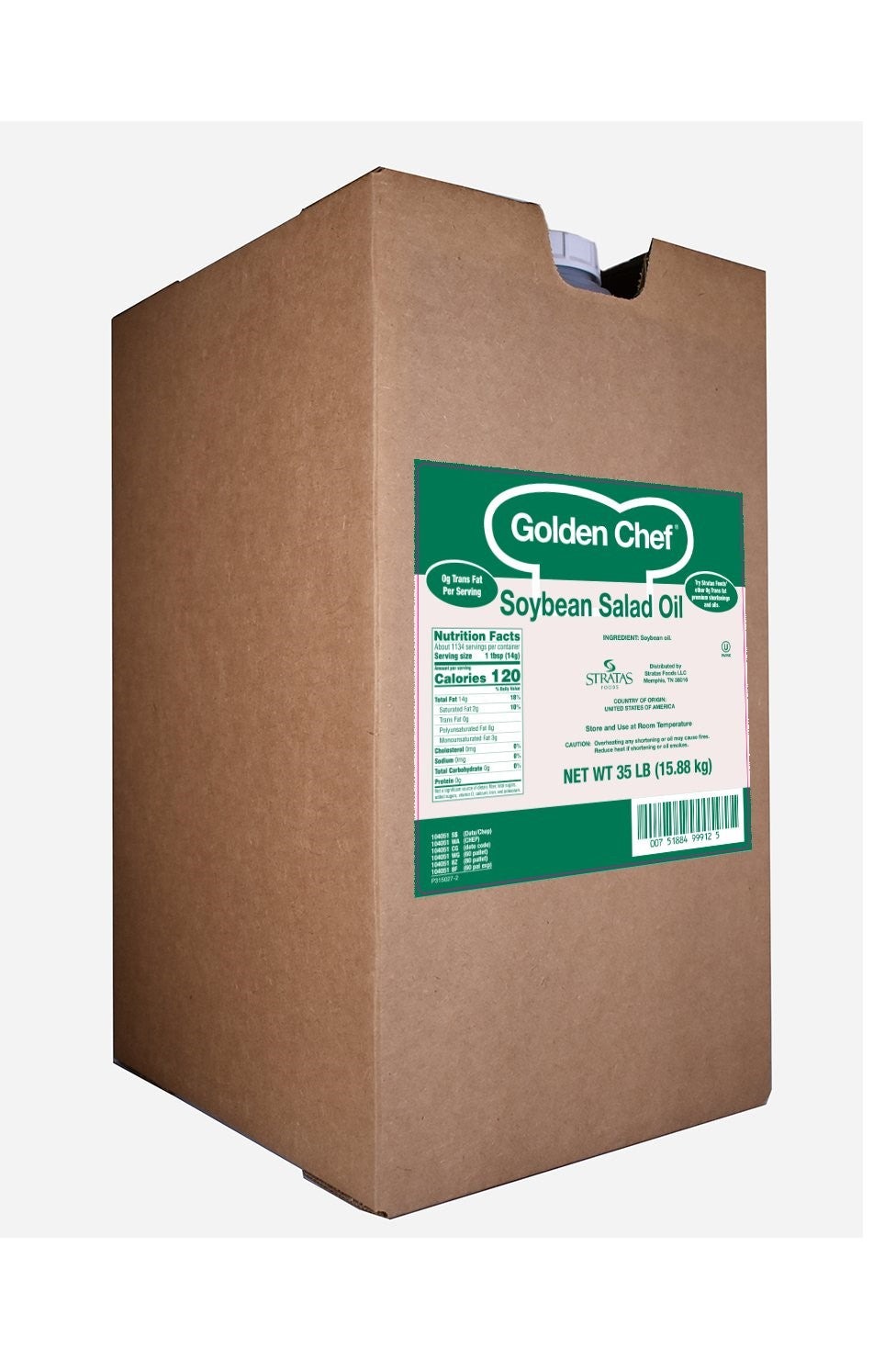 Golden Chef Soybean Salad Oil, 35 Pound - 1 Per Case.