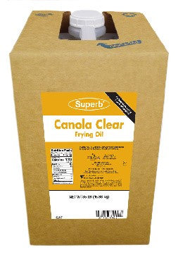 Superb Brand Canola Clear Frying Oil Packed In A Container 35 Pound Each - 1 Per Case.