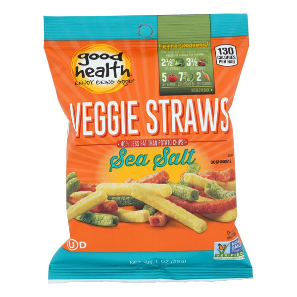 Good Health Veggie Straws - Sea Salt - Case of 24 - 1 Ounce.