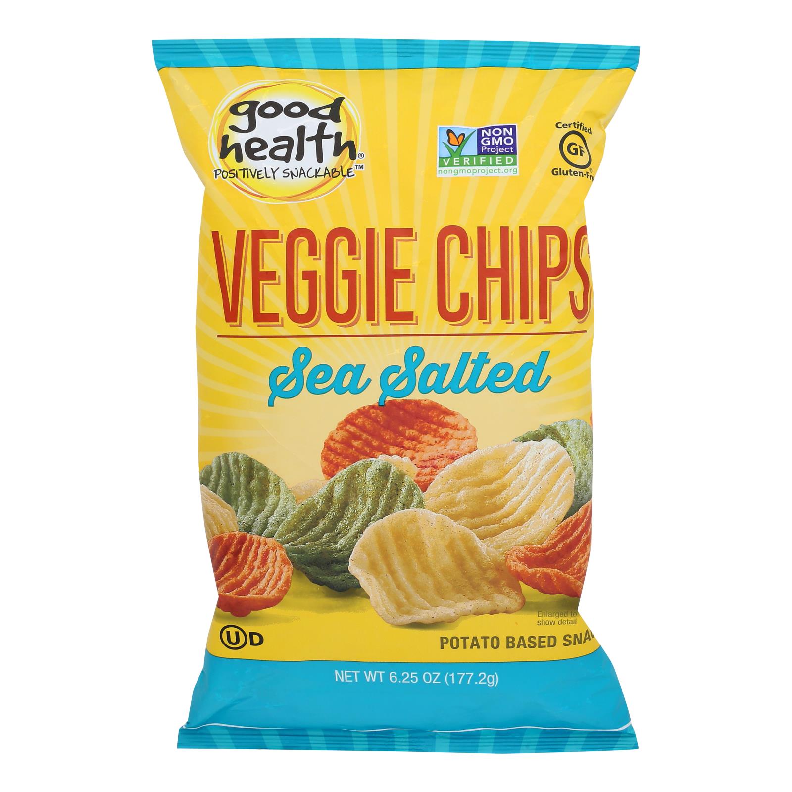 Good Health Sea Salt Veggie Chips  - Case of 10 - 6.25 Ounce