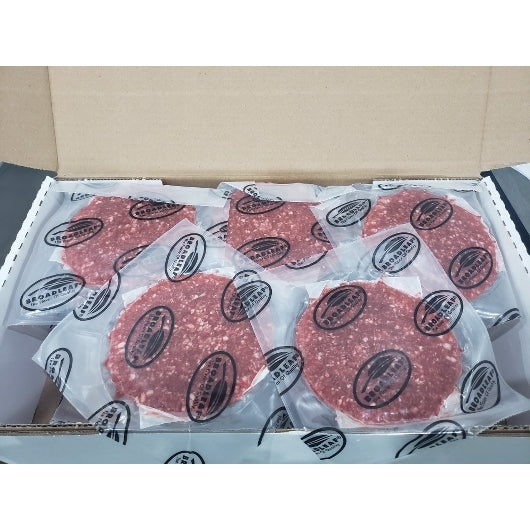 Beef Grass Fed Patties Round 4 Ounce Size - 40 Per Case.