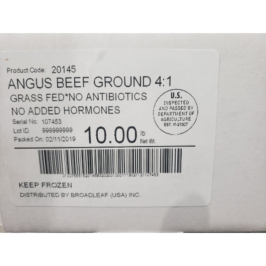 Beef Grass Fed Patties Round 4 Ounce Size - 40 Per Case.