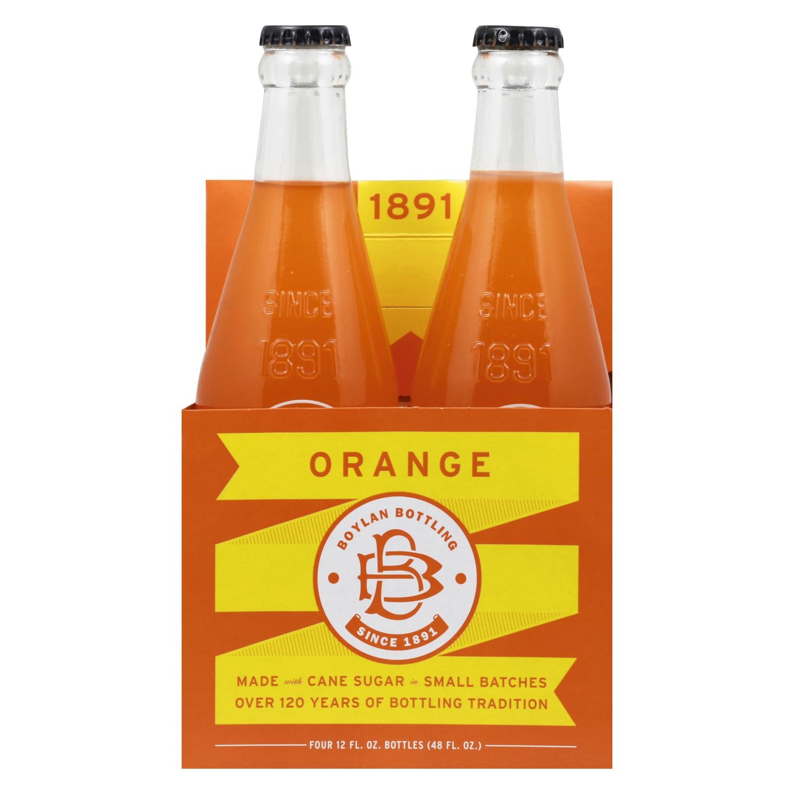 Boylan Bottling - Soda Orange - Case of 6 - 4/12 Ounce