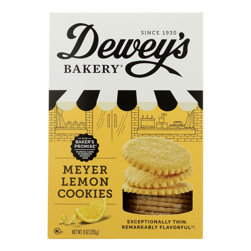 Deweys Bakery - Cookies Thins Meyer Lemon - Case of 6 - 9 Ounce